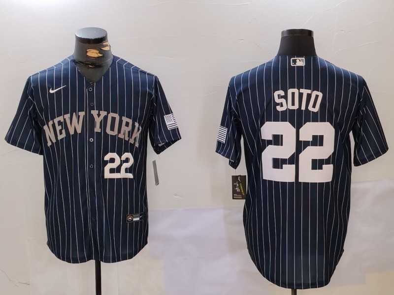 Men's New York Yankees #22 Juan Soto Navy Pinstripe Fashion Cool Base Jerseys,We sell and wholesale Men's New York Yankees #22 Juan Soto Navy Pinstripe Fashion Cool Base Jerseys on line form chian!